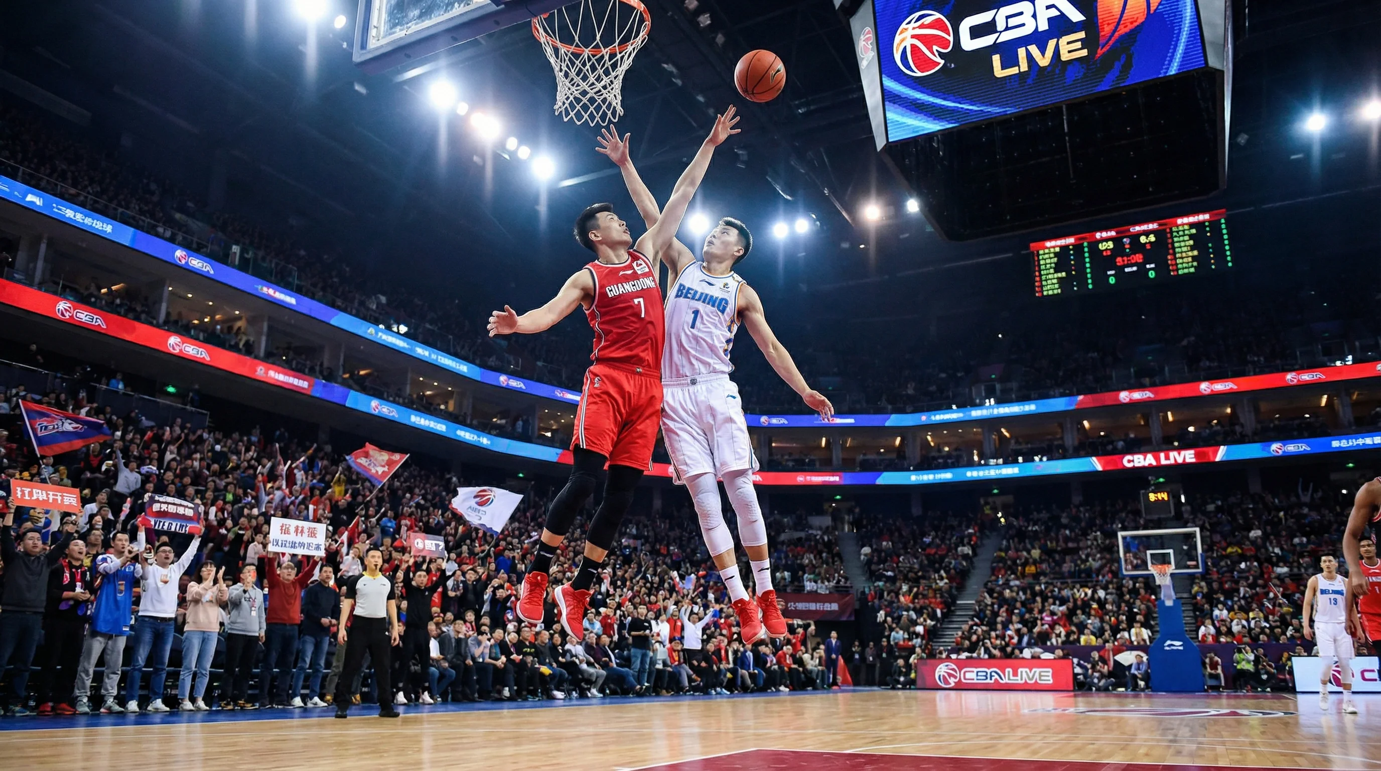 CBA中国男篮职业联赛比赛现场